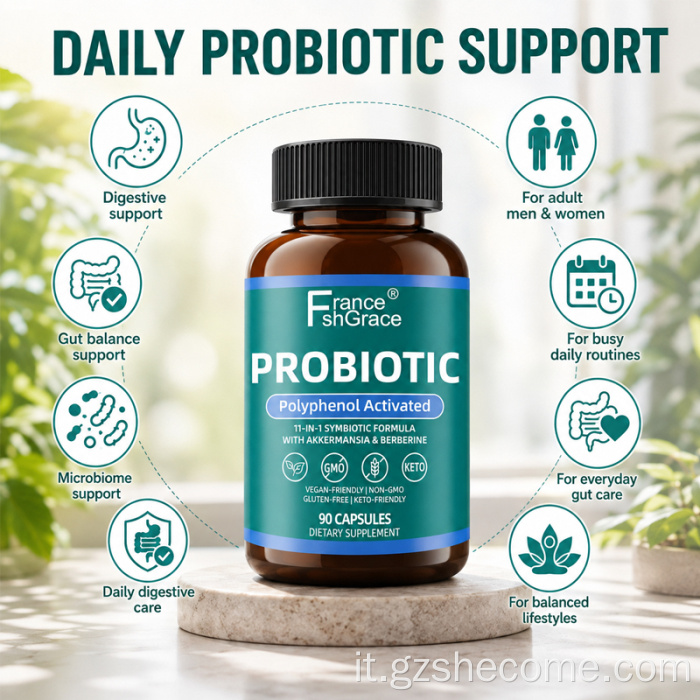 Supporto metabolico intestinale in capsule Shecome Probiotic